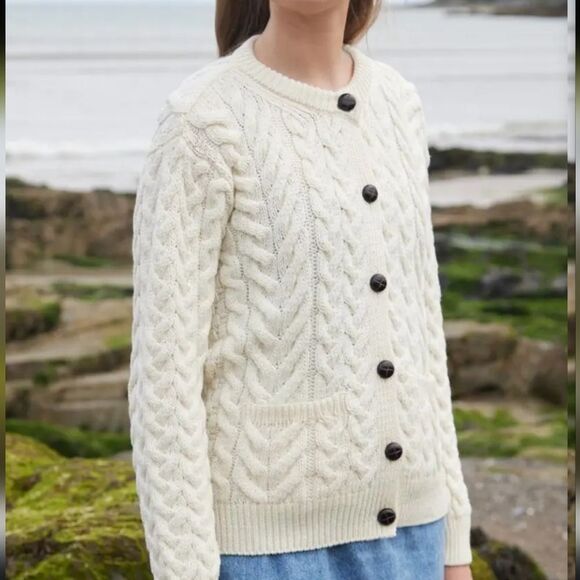 919 Blarney Woollen Mills Supersoft Merino Wool Aran Lumber Small - Picture 1 of 11